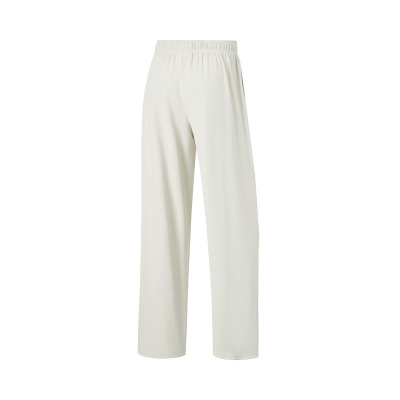 Li Ning Loose Straight Leg Sports Mid Waist Versatile Casual Pants Women bottoms AKLU606-2