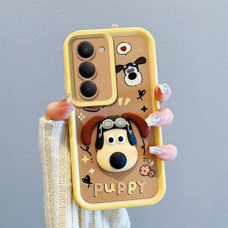 KEYSION Shockproof Case for Redmi 15 5G with Lanyard Soft Silicone Cute 3D Cartoon Doll Phone Back Cover for Xiaomi Redmi 15 5G