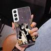 Black Cat Cartoon Cute Phone Case For Samsung Galaxy S24 S25 Edge S26 Ultra S23 S22 S21 Plus S20 FE + Personalized Print Cover G
