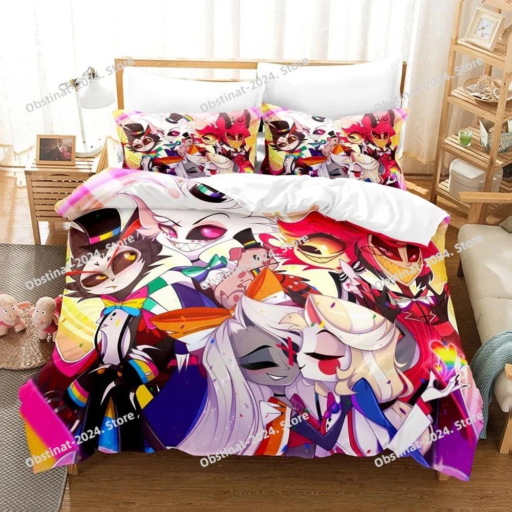 Fashion Cartoon Hazbin Hotel Bedding Set Duvet Cover Set With Pillowcase Twin Full Queen King Bedclothes Bed Linen Home Textiles