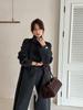 Hepburn-Style Stand-Up Collar Double-Faced Wool Coat for Women - Extra-Long, High-End, Tie-Up Design for Autumn and Winter 2025