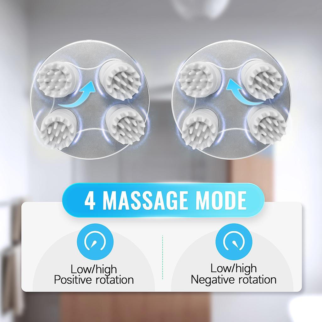 Electric Hair Scalp Massager with Kneading 84 Massage Node, Handheld Scratcher Massager for Hair Growth, Deep Clean,Stress Relax