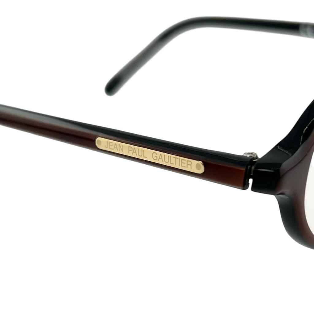 Great JEAN-PAUL GAULTIER Glasses Brown mens 55-7003 Used