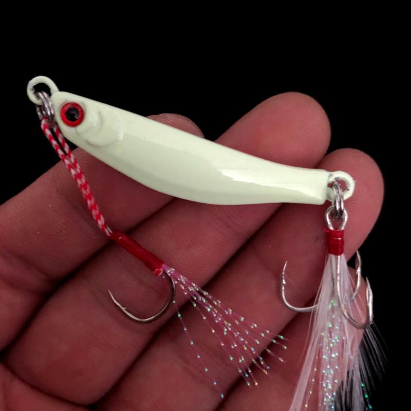 Chuangyang 20g Shore Casting Slow Jigging Metal Fish Jig with Hook, 4.9cm