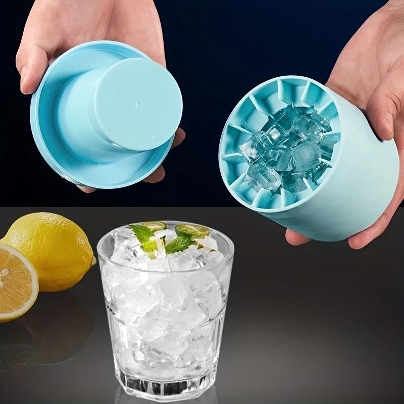 Silicone Ice Cube Mold Round Ice Bucket Cup Mould Refrigerator Freeze Ice Maker Creative Design Ice Cube Mold for Party Barware
