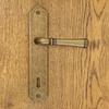 HAMILTON Door Handle with Key Plate 72mm ANTIQUE GOLD