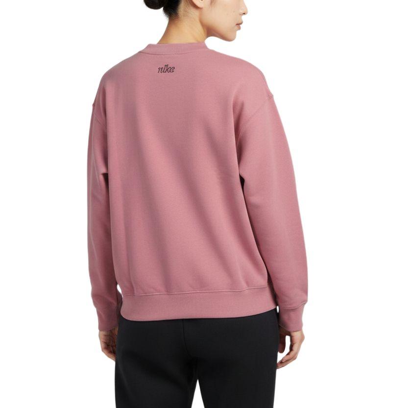 Women's Nike Sweatshirts Women's Oxford Pink Crew Neck Moderate