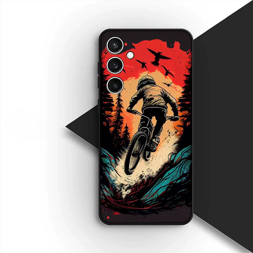 Mountain Bike Cycling Art Silicone Phone Cover for Xiaomi Redmi 15 15C A4 A5 9A 9C NFC Note 9 8 9T 8T Soft Case