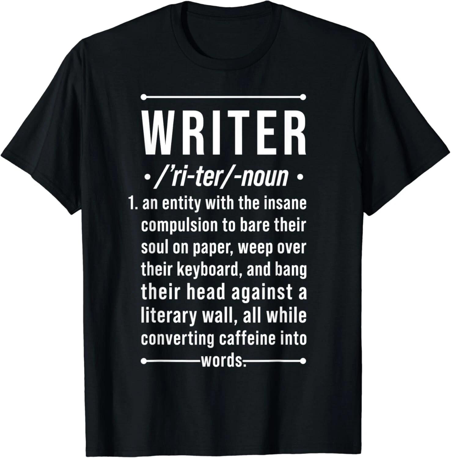 Writer Funny Noun Definition Book Author Novelist Poet Gift Unisex T-Shirt M