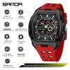 SANDA Trendy Student Men's Dual Display Electronic Watch with Snooze Alarm