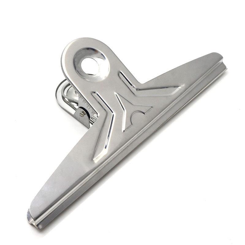 Stainless Steel U-Shaped Flat Head Bill Clip - Large Silver Metal Iron Clip Silver