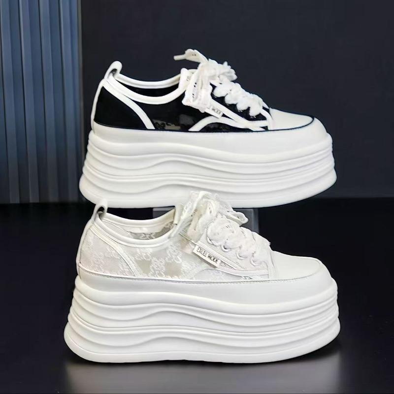 Bear white shoes spring new thick-soled white breathable small fashion inner height-increasing women's shoes
