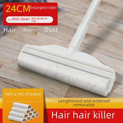 Dvouúčelový odnímatelný lepicí váleček na vlákna s dlouhou a krátkou rukojetí