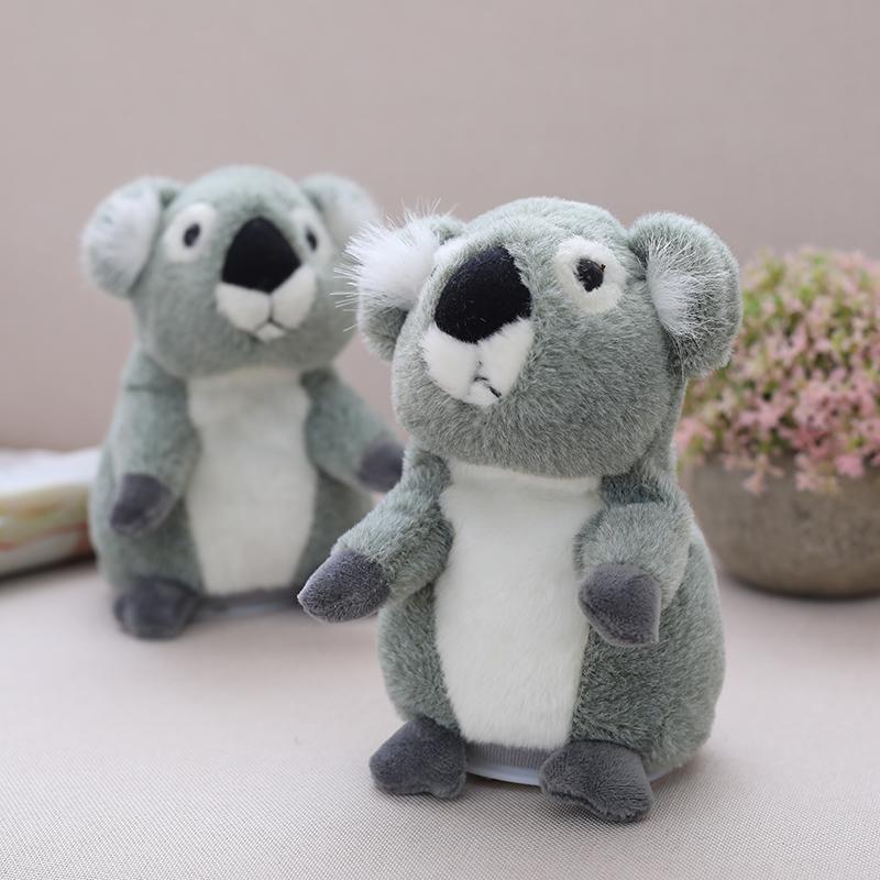 Yeni Gelen 18CM Konuşan Koala Evcil Hayvan Peluş Oyuncaklar Söylediğinizi Tekrarlar Eğitici Oyuncak Hamster Bebek Hediye