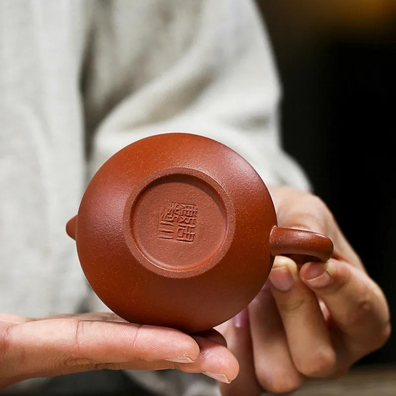 130ml Authentic Yixing Purple Clay Teapot Raw Ore Zhu Mud Home Tea Pot Zisha Filter Beauty Tea Kettle Chinese Teaware Supplies