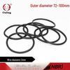 Nitrile Rubber O-Ring, OD 72-100mm, 2mm CS.