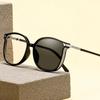 Blue Light Blocking Photochromic Reading Glasses Vintage Round Frame for Women Men Far Sight Eyewear Sunglasses