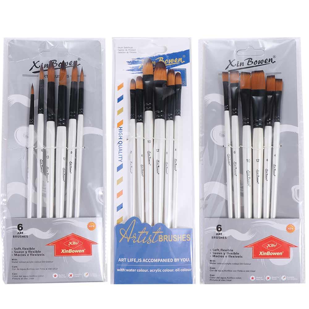 Wooden Handle Watercolor Brush Practical Acrylic and Oil Brushes  Paint Brush