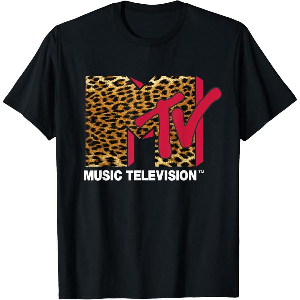 Koszulka z logo MTV w panterkę