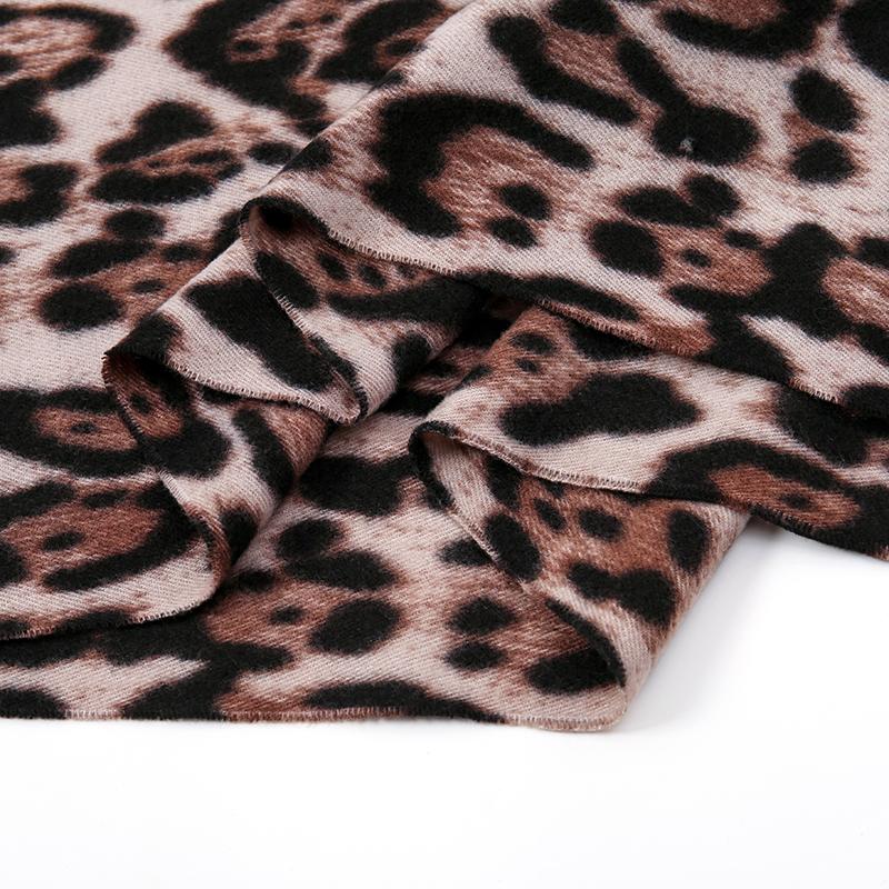 Leopard Print Pashmina Shawl Tassels Scarf For Woman Winter Warmer Wraps Soft Long Stoles Foulard Cashmere Scarves