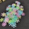 50Pcs 3D Luminous Snowflakes At Night Glowing Fluorescent Wall Stickers For Children Baby Room Bedroom Christmas Diy Decoration