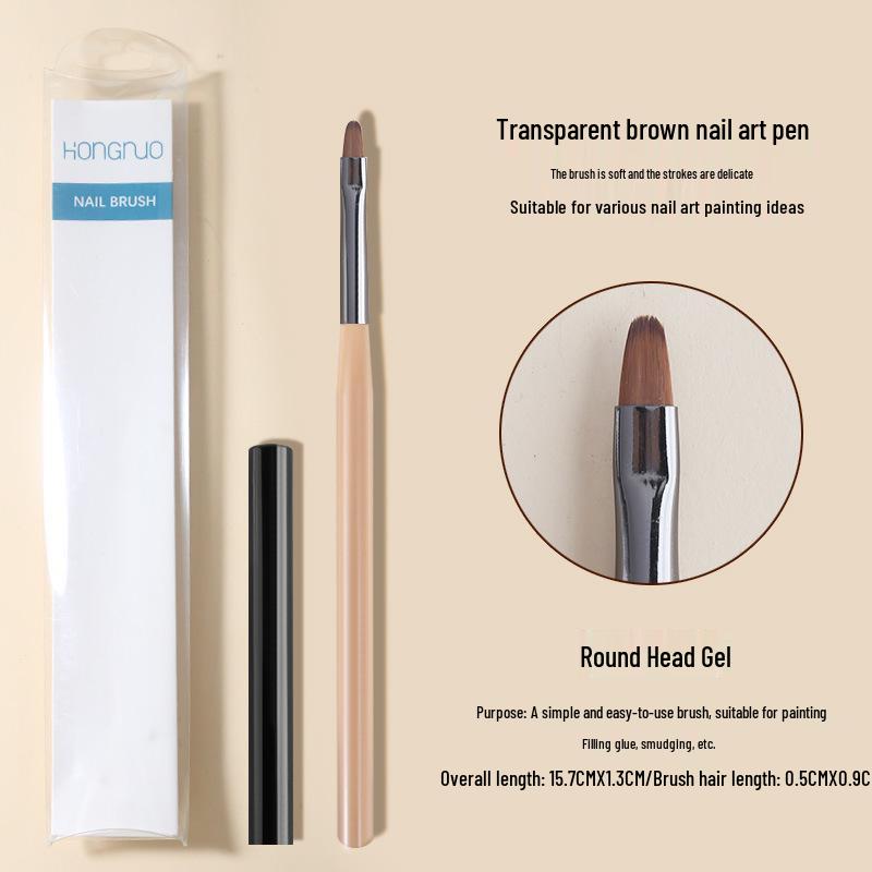 

Набор японских полупрозрачных коричневых кистей для нейл-арта для цветной росписи и рисования цветов с кистями Daisy, Row, Flat и Round для геля