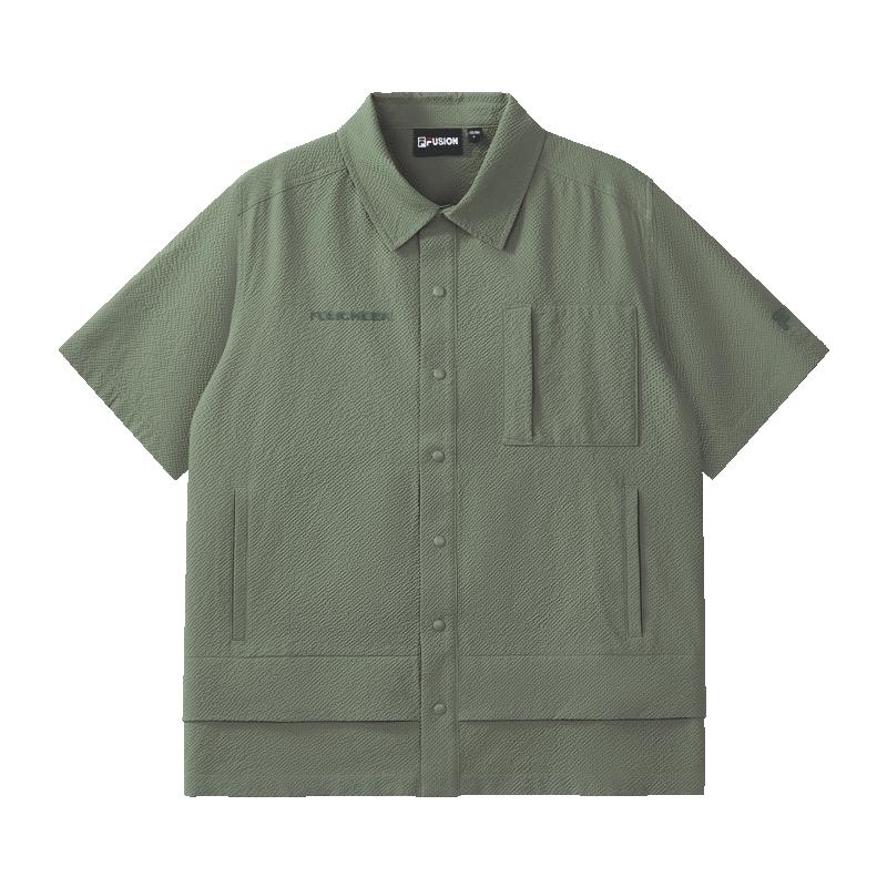 FILA FUSION Men s Casual Woven Short-Sleeve Jacket L