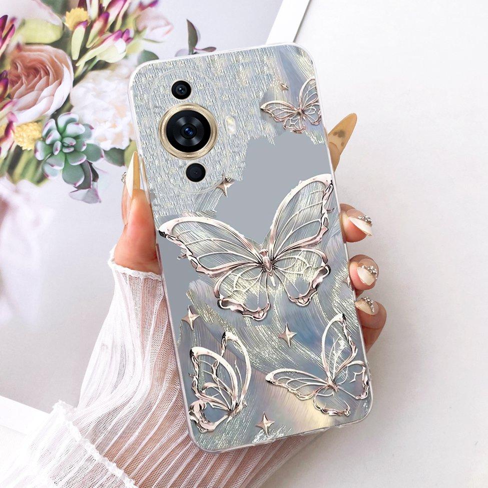 Clear Case For Huawei Nova 11 Pro Cover Aesthetic Luxury Cute Fashion Flowers Funny Painted Casing For Huawei GOA-AL80 GOA-LX9