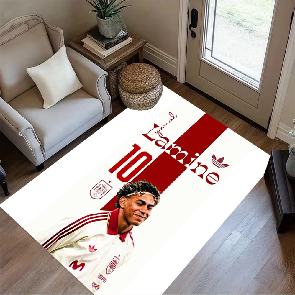 Lamine Yamal's Yamal: Future Football Floor Mat Design for Dining Room Hallway Balcony Bedrooms Anti-slip Rug Anime Office Decor Perfect Gift for Frie