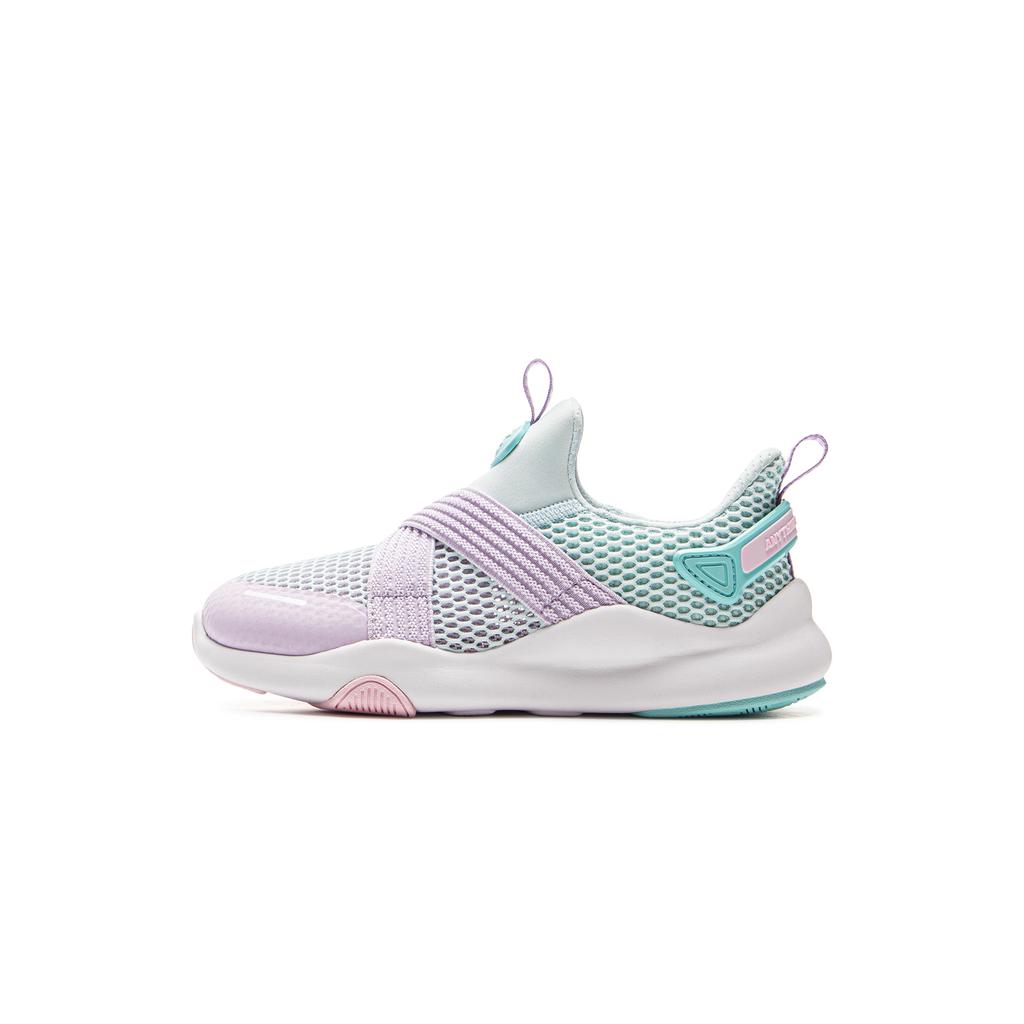 Li Ning Kids Sports Lifestyle Series Fabric Soft Lightweight Fashion Shock Absorption Rebound Low-Top Casual Shoes Kids Casual Shoes Purple YKNU120-6