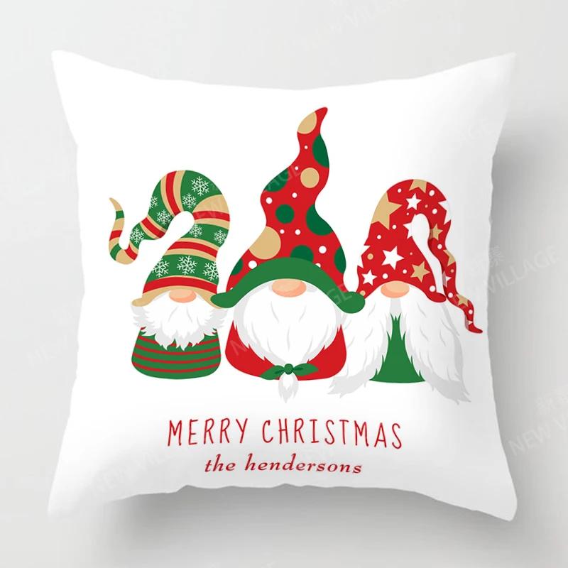 Christmas Series Pillowcases Sofas Cushion Covers  Home Decor Can Be Customized for Holiday Celebrations 40x40 50x50 60x60 35x35