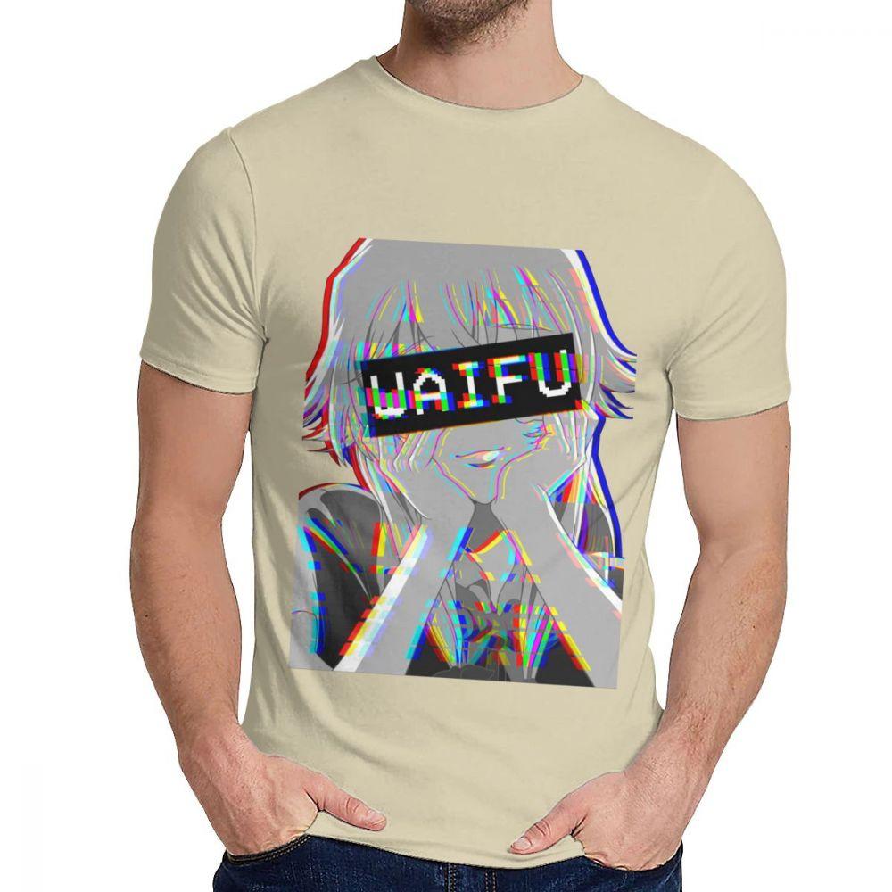 Round Neck Yuno Waifu Japanese Animation T Shirt Custom Unisex 100 Cotton T Shirt Big Size