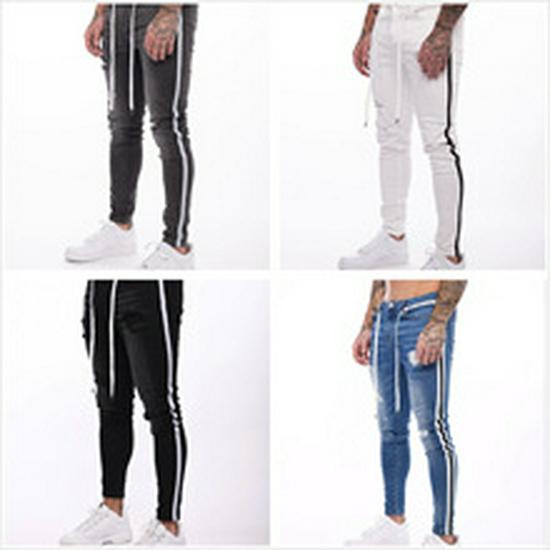 2021 Europäische Elastische Slim Fit Herren-Jeanshose - Schwarz