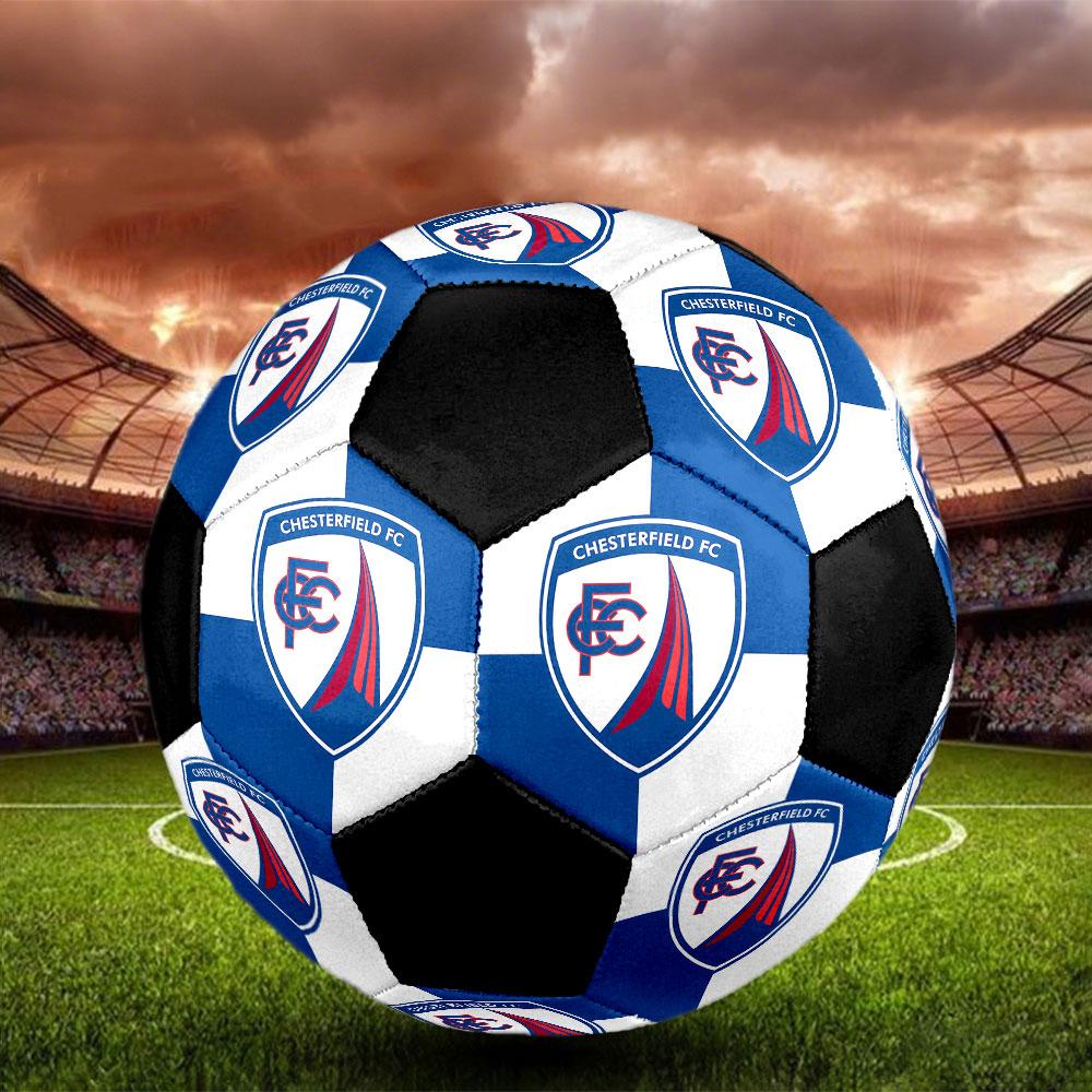 1pc Chesterfield F.C Soccer Ball Size 5 Indoor Soccer Ball Fashion Colorful Backyard Game - Great For Sports Fans Gift HE32