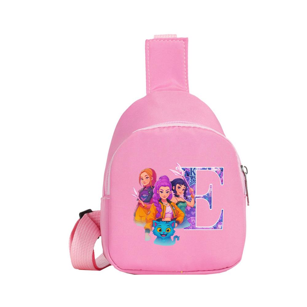 Anime Tegneserie 26 Engelsk Bogstav K-Pop Dæmonjægere Kawaii Brysttaske til Dreng Pige Skuldertaske Studerende Bærbar Crossbody Pung Barn Julegave