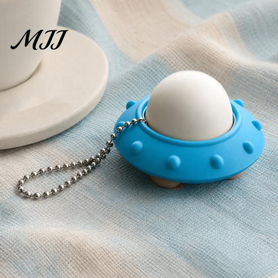 Fidget Toy Pendant 3D Printed UFO Decompression Toy, Creative Flying Saucer with Desktop Gadget Metal Bead Chain for Stress Relief, Anxiety