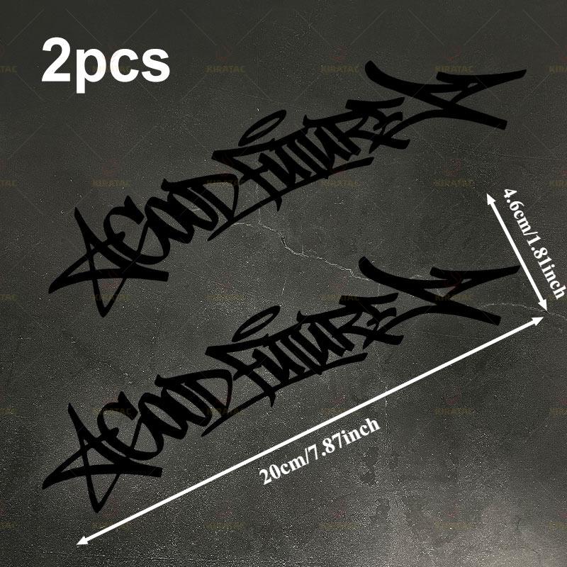 2PCS Good Future Waterproof Stickers, Vinyl Decals for Motorcycle Fuel Tank Fairing Side Panel Car Window