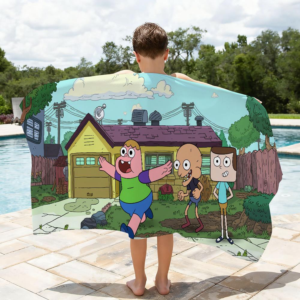 Fun Cartoon C-Clarence-S Funny Towel Shower Sauna Travel Spa Quick Dry Gym Accessories Soft Large Beach Towels