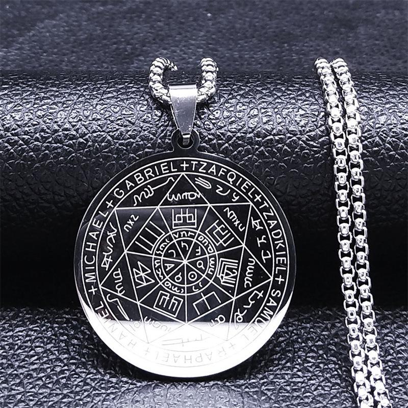 Seven Archangels Stainless Steel Necklace - Unique Trendy Men's Choker