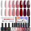 LIMEGIRL 8 Colors UV Gel Nail Polish Set, Long-Lasting Shine, Quick Dry, Soak Off LED Gel Nail Kit