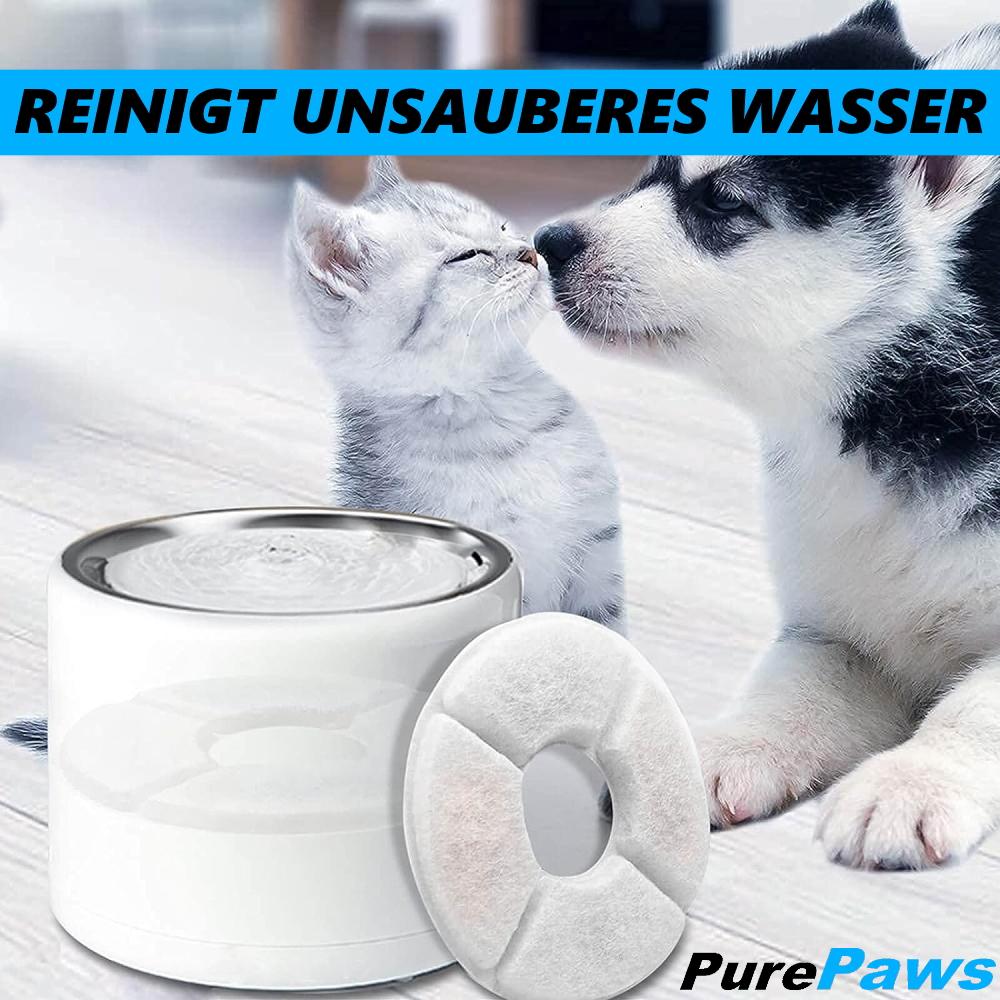 PurePaws Kattefontene Filtersett Drikkefontene Vannautomat Erstatningsfilter 6 stk