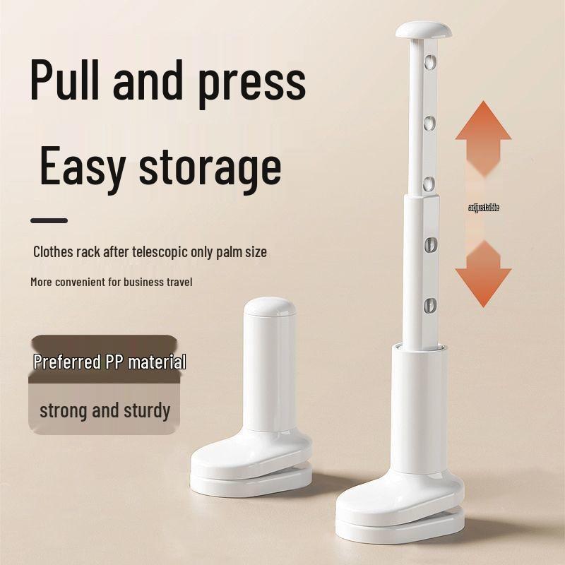 Portable Folding Clothes Hanger: 5-Hole Travel Clothes Drying Rack for Business and Tourist Use