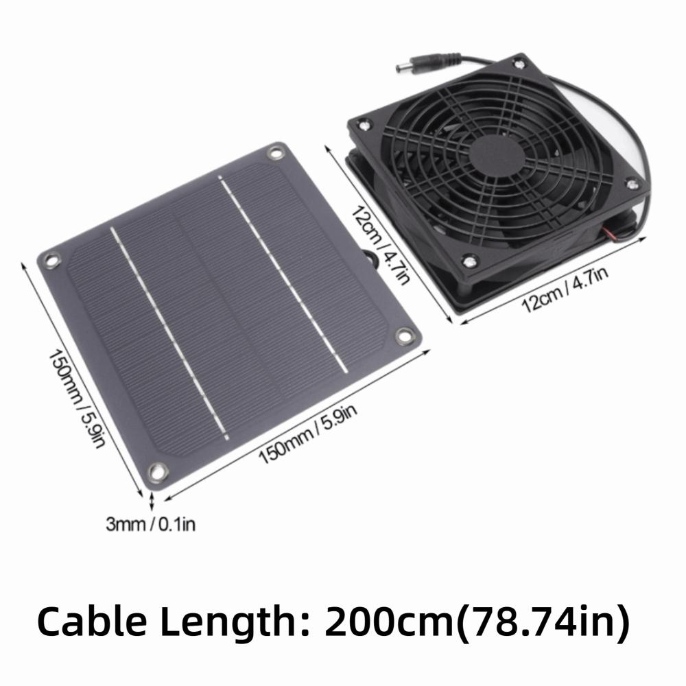 3W Solar Ventilation Fan Weatherproof Outdoor Solar Fan Solar Powered Exhaust Fan  Chicken Coop