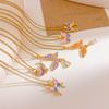 Necklace Hot-selling Colorful Butterfly Necklace Accessories Female Minimalist Design Sense Small Fresh Hot-selling Non-fading Accessories