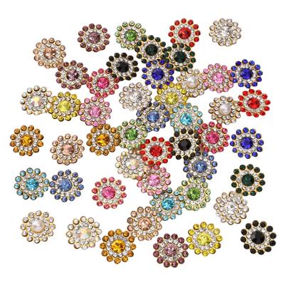 Plastic Spray Plated Snowflake Circular Gold Dot Diamond Sewing Tool Decorative Button Scrapbooking Garment DIY Apparel Accessories