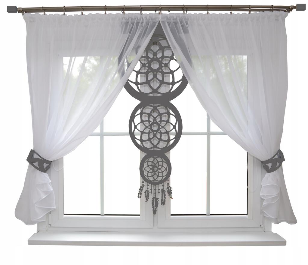 Modern living room curtain CATCH openwork 400x145 gray