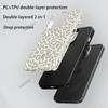 Light gray leopard print mobile phone case iPhone16 2-in-1 film mobile phone case Magnetic suction Apple 17promax matte case