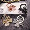 Vierblättriges Kleeblatt Telefon Fingerring Halter Für iPhone Redmi Samsung Kristall Metall Griff Drehung Handy Ständer Halterung