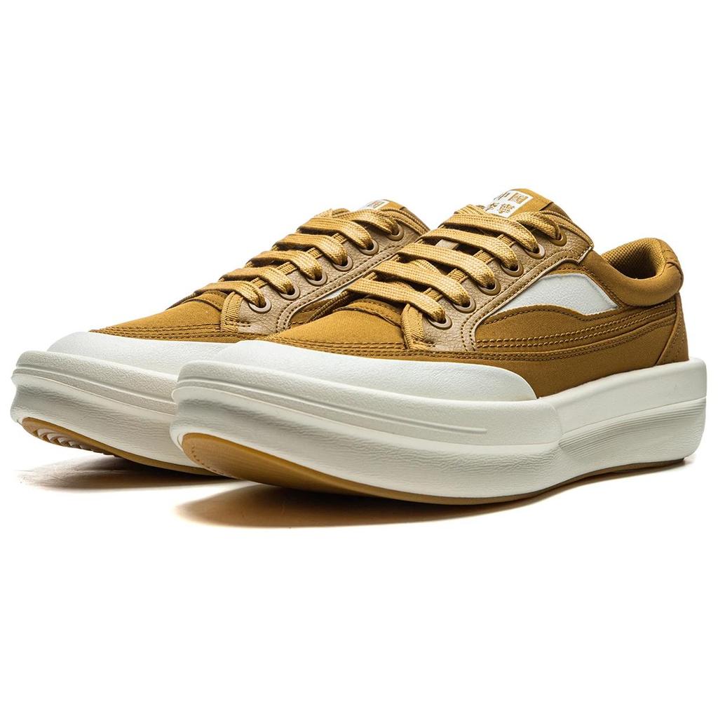 Li Ning Slip Resistant Abrasion Resistant Low top Casual Shoes Unisex Gold Brown AZGU045-8