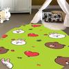 Line Friends Brown Sally Round Rug Cute Cartoon Pattern Circular Carpet Soft Anti-Slip Mat for Kids Room Playroom